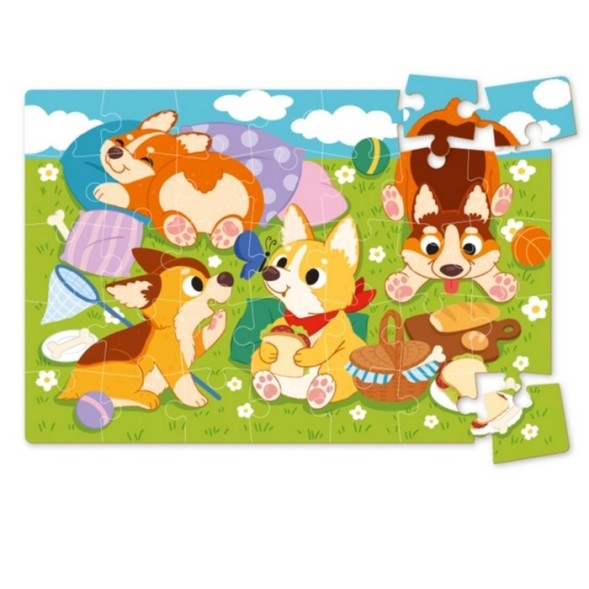 Пазл «Щенята на полянке», 35 элементов