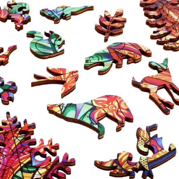 Пазл деревянный фигурный «Король леса»