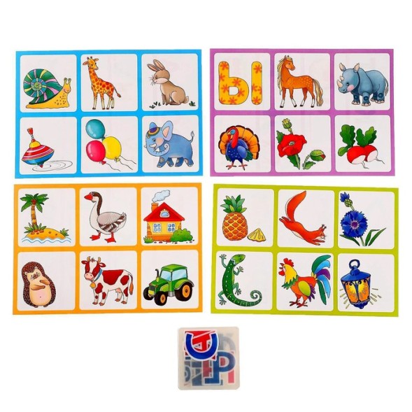 Лото для малышей «Азбука. Подбери букву»