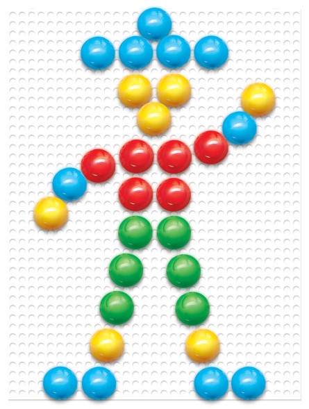 Мозаика круглая для малышей «Домик» 60 элементов, d2 см