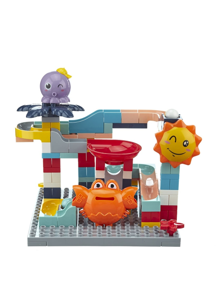 Конструктор Горка с шариками Морские обитатели, 152 детали. Нижняя платформа в набор не входит