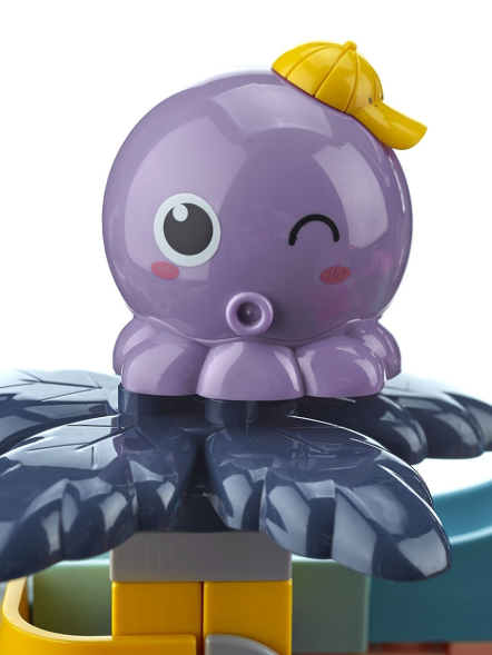 Конструктор Горка с шариками Морские обитатели, 152 детали. Нижняя платформа в набор не входит