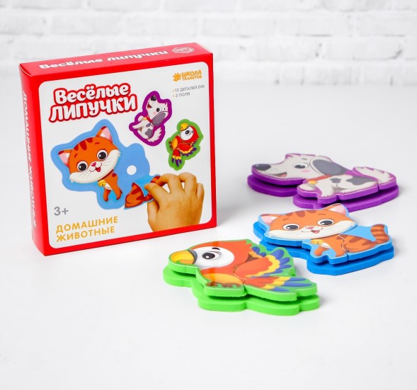 Игрушка развивающая &quot;Веселые липучки. Домашние животные&quot;