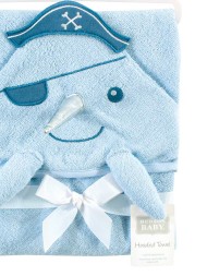 Полотенце с капюшоном Рыба Пират, 76 на 76 см