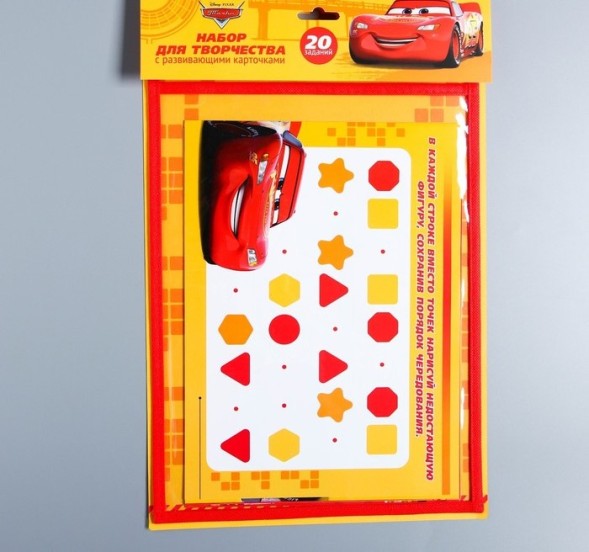 Папка напиши и сотри "Развивающие карточки" с маркером, Тачки