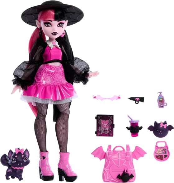 Кукла Monster High Монстер Хай Дракулаура с домашней летучей мышью и аксессуарами