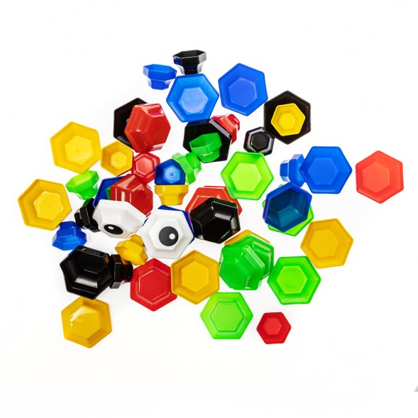 Мозаика для самых маленьких 52 элемента. Пуговицы с трафаретами