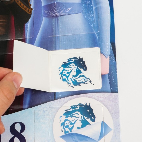 Адвент календарь с татуировками детскими 18 шт "Эльза и Анна" Холодное сердце