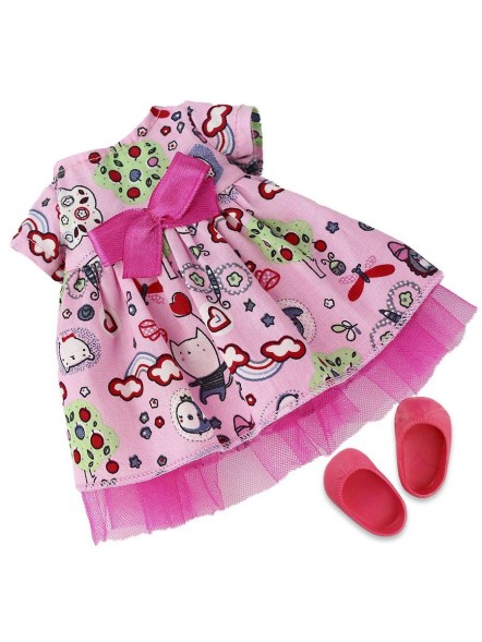 Комплект одежды с обувью "Ася Клубничный мусс" для куклы 26-29 см