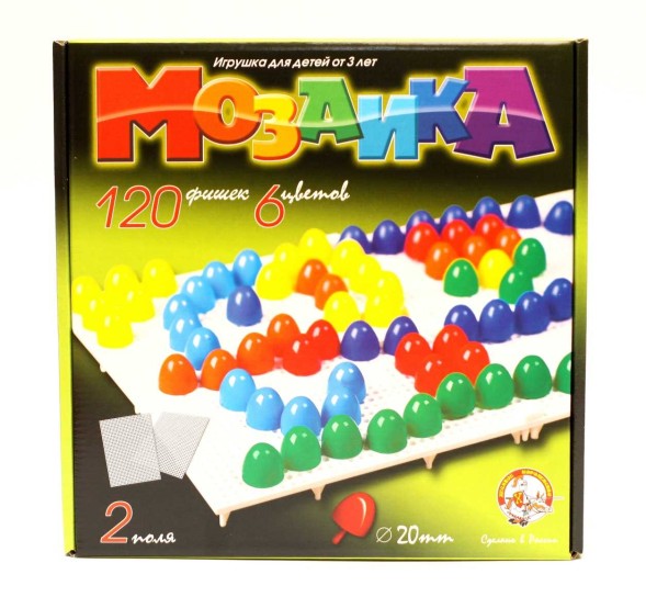 Мозаика круглая, 120 элементов, 6 цветов