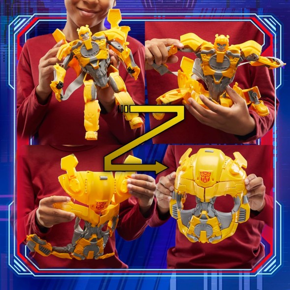 Трансформер 2 в 1 Бамблби, 9,9-дюймовая фигурка робота, трансформируется в маску