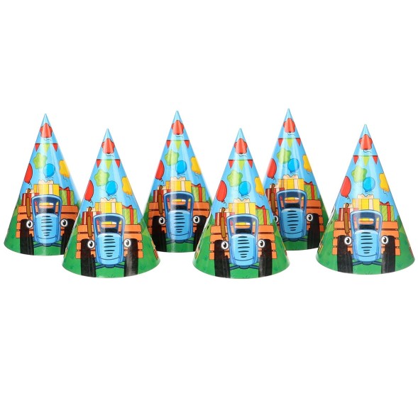 Набор бумажной посуды, на 6 персон &quot;С днем рождения!&quot;, Синий трактор