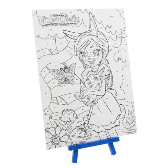 Набор д/тв-ва ЭНЧАНТИМАЛС роспись холста по номерам, 17х23 см, Мульти Арт