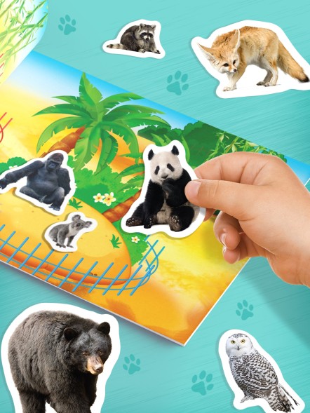 250 наклеек «Зоопарк», 8 стр.