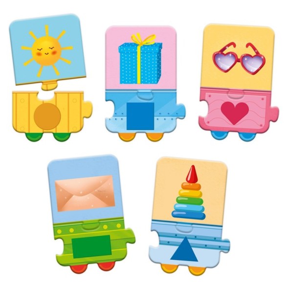 Макси-пазл «Паровозик. Простые формы», 20 элементов