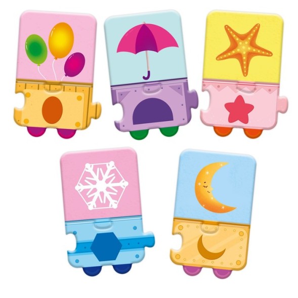 Макси-пазл «Паровозик. Простые формы», 20 элементов