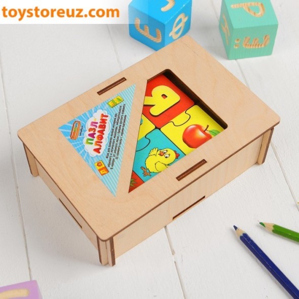 Пазл - набор "Алфавит", парный элемент: 8 х 3,7 см