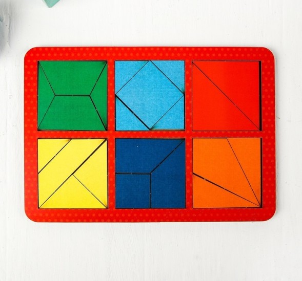 Головоломка «Лес», квадраты двусторонние