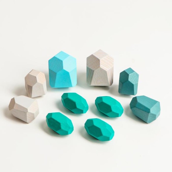 Набор деревянных камней «Речные камни-балансиры», 10 шт.