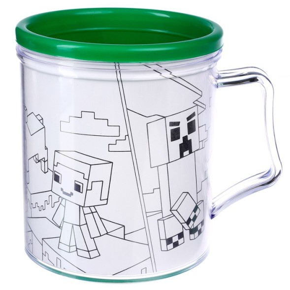Кружка раскраска с вкладышем «Любимая игра», Майнкрафт