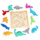 Детский развивающий пазл в рамке «Динозавры» 16,6 × 16,6 × 1,2 см