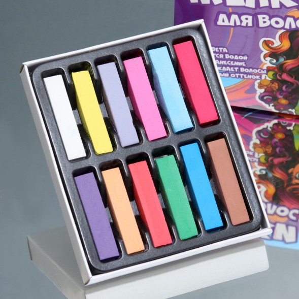 Мелки для волос, 12 шт., Secret Beauty