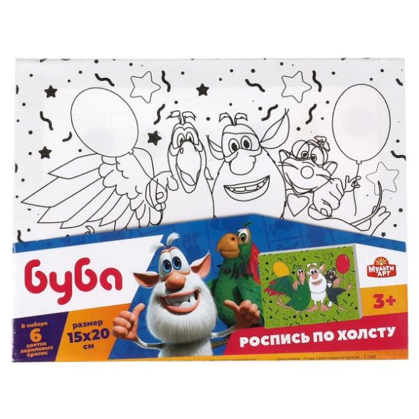 Набор д/дет тв-ва БУБА холст для росписи 15*20 см, Мульти Арт