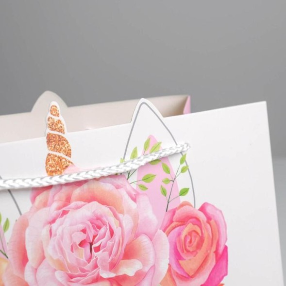 Пакет подарочный Unicorn, 30 × 23 × 10 см