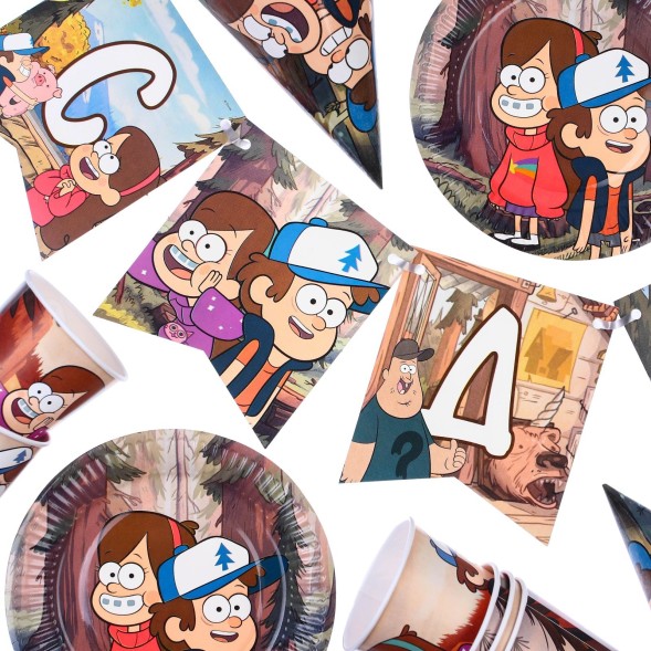 Набор бумажной посуды, на 6 персон &quot;С Днем Рождения&quot;, Гравити Фолз