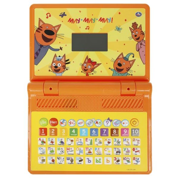 Компьютер Умка с led-экраном Три Кота азбука.150 песен, стихов, вопросов, звуков