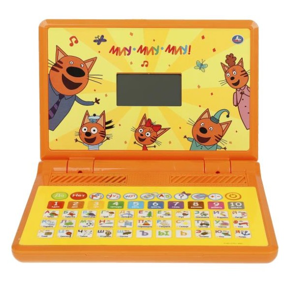 Компьютер Умка с led-экраном Три Кота азбука.150 песен, стихов, вопросов, звуков