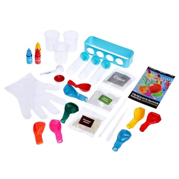 Набор для опытов «Увлекательная наука», 10 опытов, синий