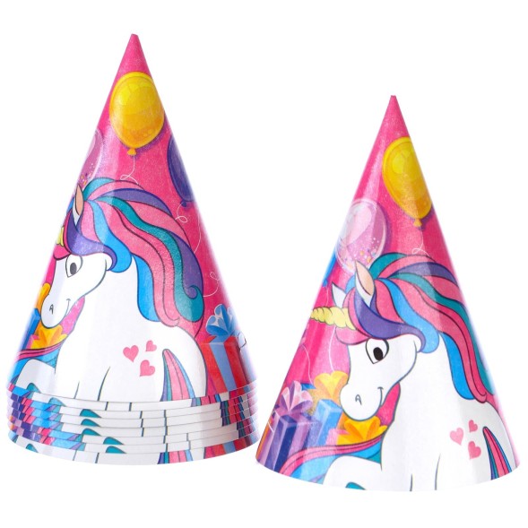 Набор бумажной посуды, на 6 персон &quot;С Днем Рождения&quot;, Минни Маус и Единорог