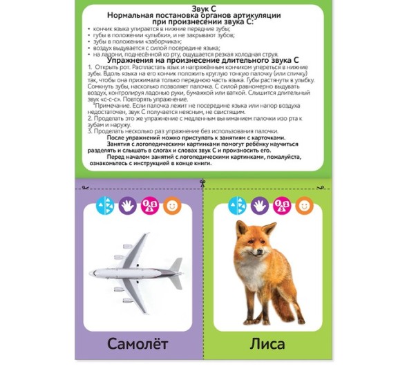 Обучающая книга «Логопедические картинки», 24 стр. - Звук С