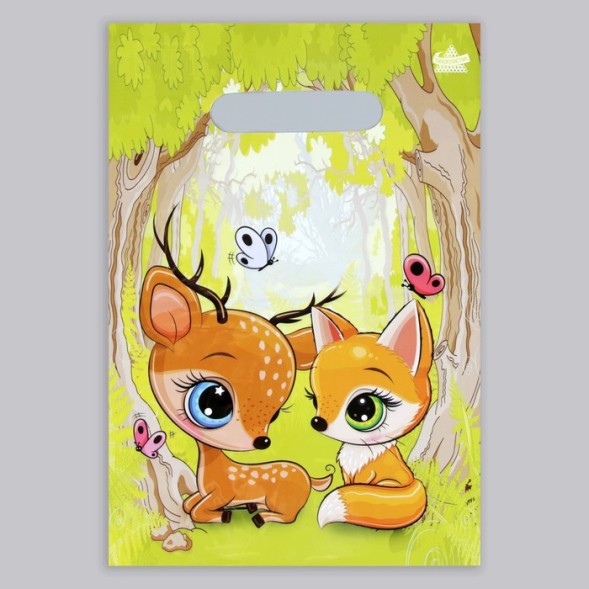 Пакет &quot;Волшебный лес&quot;, полиэтиленовый, с вырубной ручкой, 20 х 30 см, 30 мкм