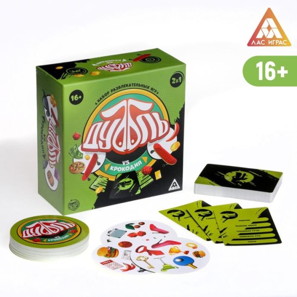 Набор развлекательных игр «Дуббль vs Крокодил» 2 в 1