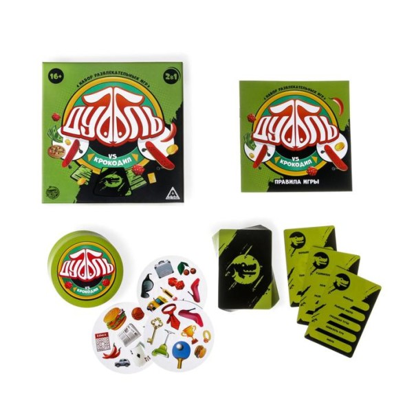 Набор развлекательных игр «Дуббль vs Крокодил» 2 в 1