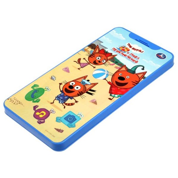 Обучающий телефончик ТРИ КОТА 15+песен и звуков, Умка