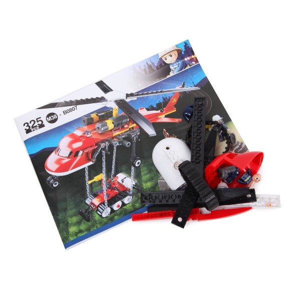 Конструктор SLUBAN Пожарный вертолет, 325 деталей