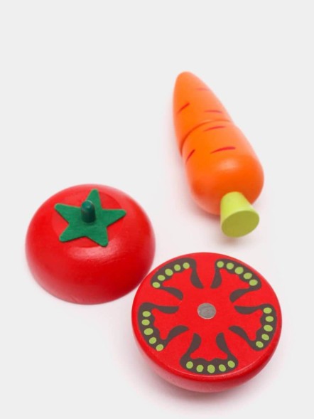 Овощная нарезка на магнитах, 10 овощей + доска+нож