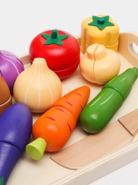 Овощная нарезка на магнитах, 10 овощей + доска+нож