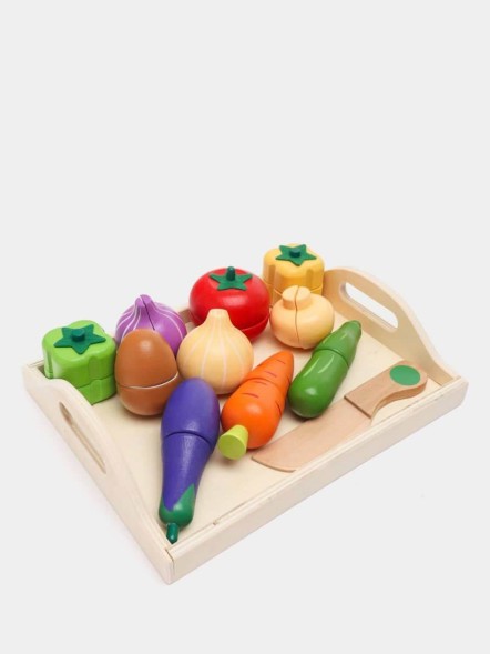 Овощная нарезка на магнитах, 10 овощей + доска+нож
