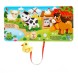 Книжка с липучками и игрушкой «На ферме», 12 стр.