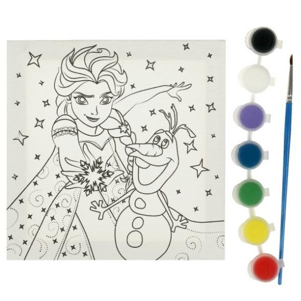 Холст для росписи по контуру Холодное сердце 15х15 см, Мульти Арт