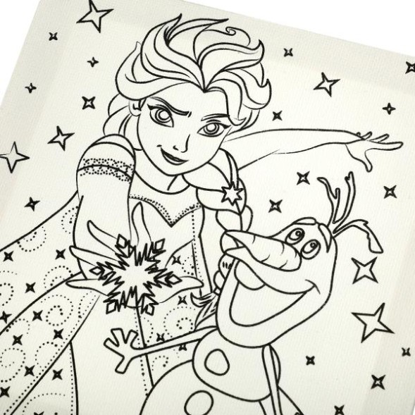 Холст для росписи по контуру Холодное сердце 15х15 см, Мульти Арт