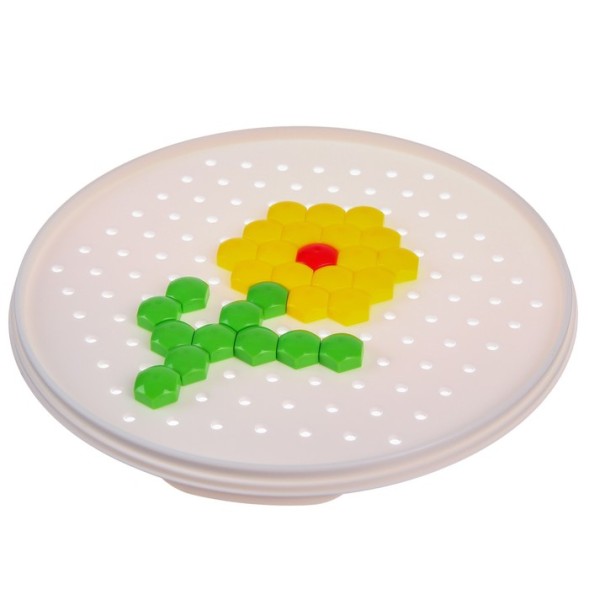 Мозаика круглая “Маша и Медведь”, 80 фишек, 4 цвета