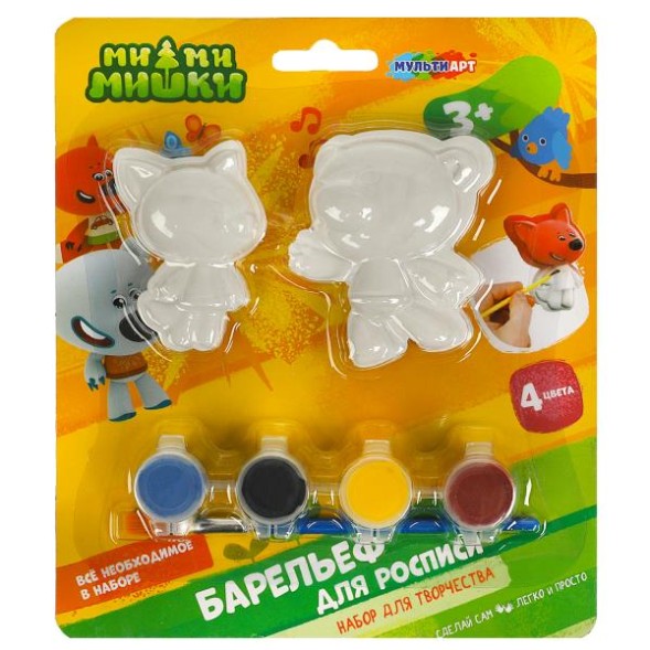 Набор д/д тв-ва Ми-ми-мишки барельеф для росписи, Лисичка и Тучка, Мульти Арт