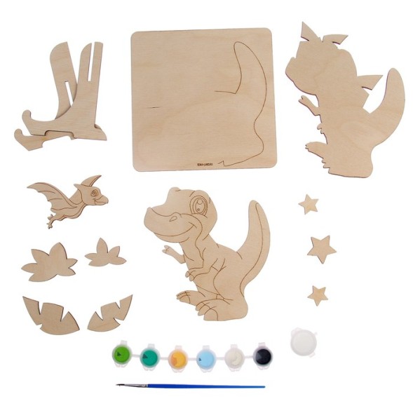 Набор для творчества. Роспись по дереву «Динозаврик»