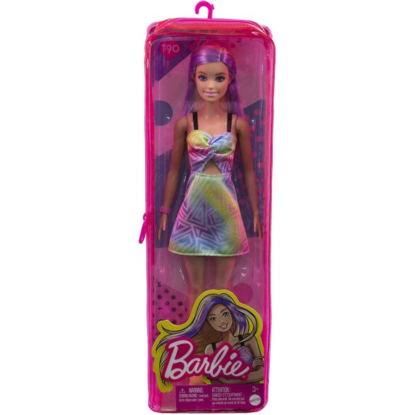 Кукла Barbie Fashionistas №190, Светлые волосы с фиолетовыми прядями
