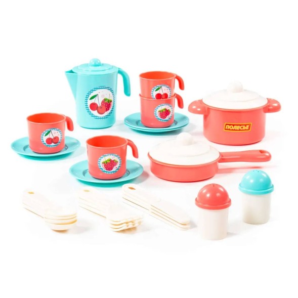 Набор детской посуды Полесье Настенька на 4 персоны, 28 элементов